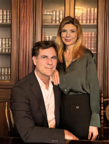 Natalia and Maxime Navarre, the founders behind LATAM PREMIUMS — visionaries of modern cigar excellence.